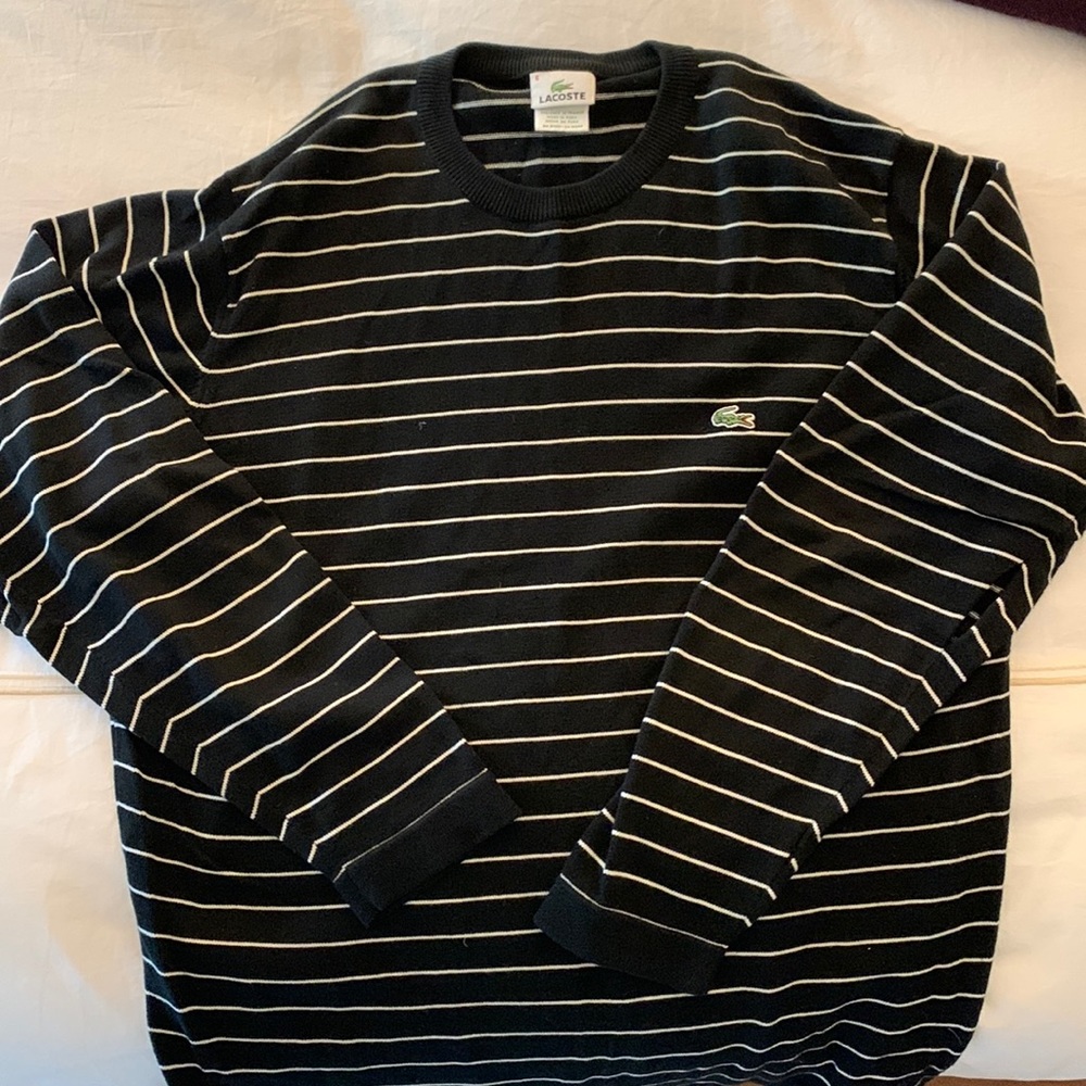 Black & White Lacoste Mens Sweater size 6